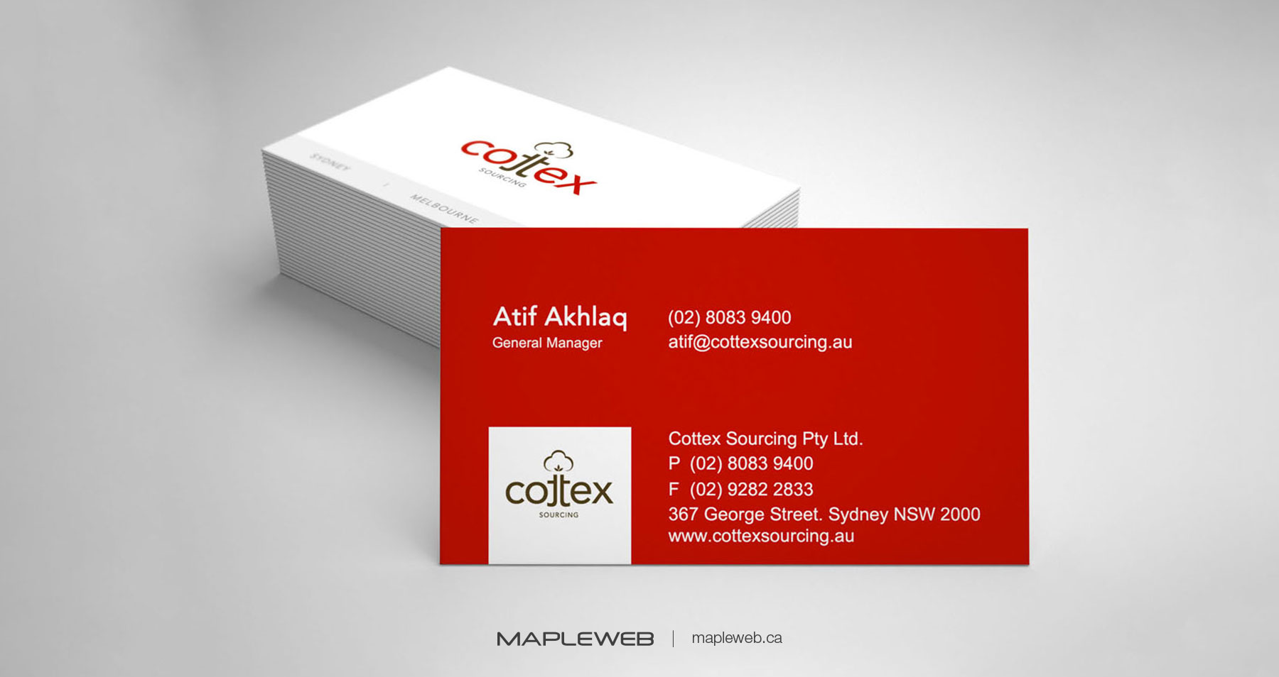 Cottex Business Card Brand design Vancouver by Mapleweb